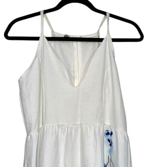 Floral Maxi Dress With Ruffle Detail & Spaghetti Straps By Elan - Picture 5 of 11